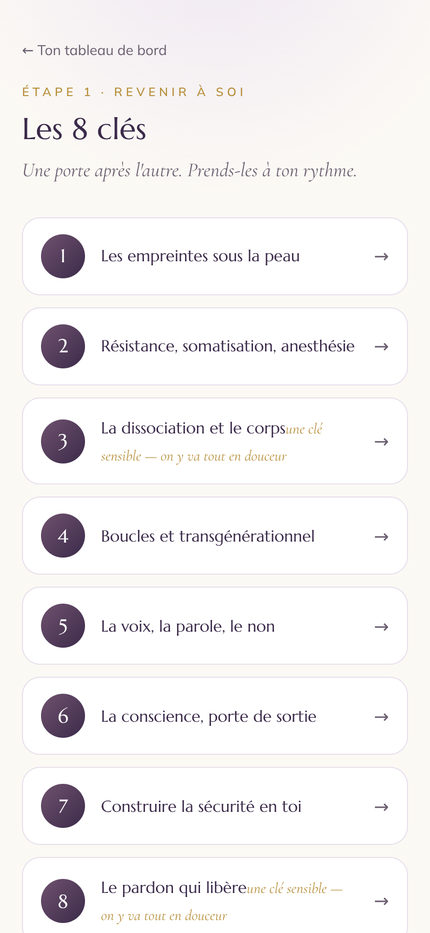 les 8 clés