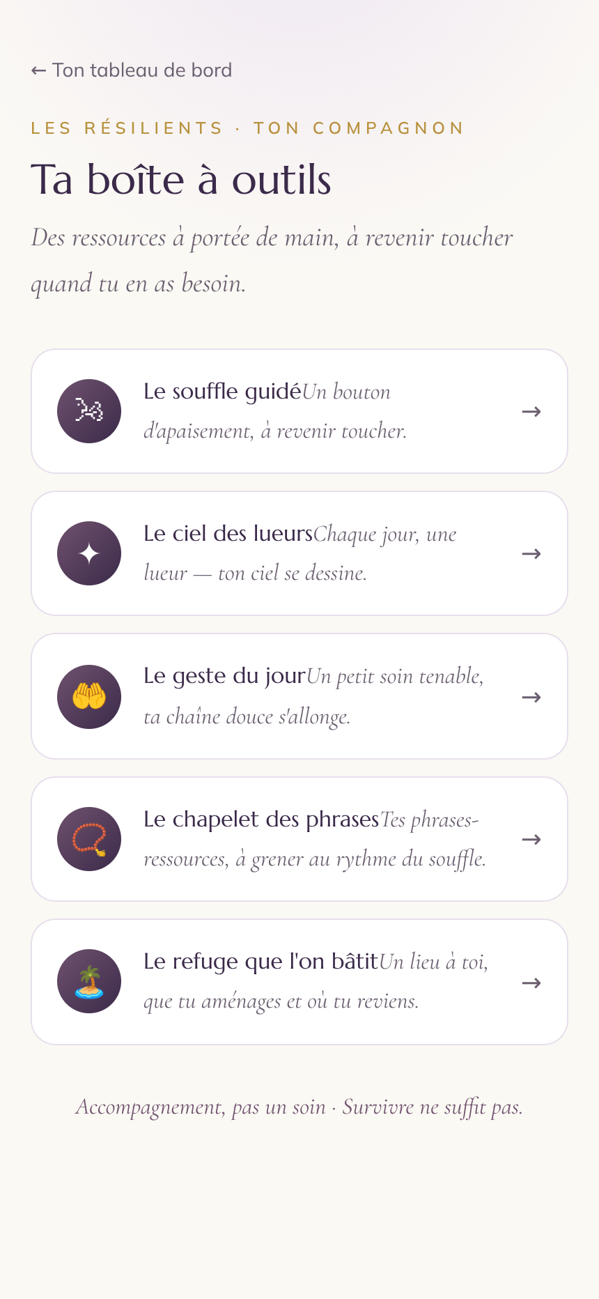 écran outils
