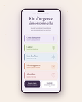Mockup du kit d'urgence émotionnelle